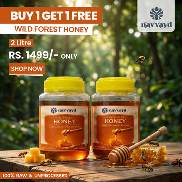 Wild Forest Honey 1 Kg  (2 Jars of 1 Kg Each)