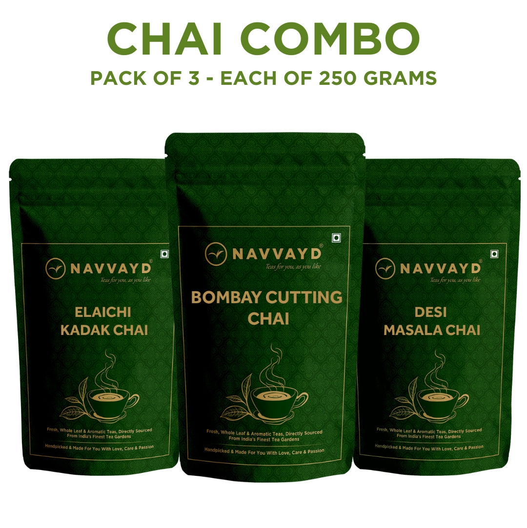Chai Combo - Elaichi, Desi Masala & Bombay Cutting