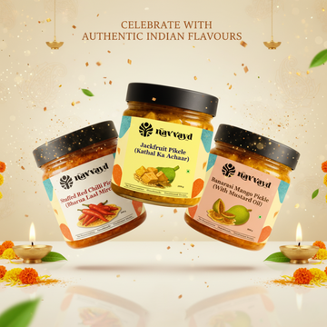 Everyday Achaar Combo | Banarasi Mango, Red Chilli & Jackfruit Pickle | 3 Authentic Flavours (250g Each)