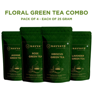 Floral Green Tea Trial Packs- Pack of 4 - 25 gm Each