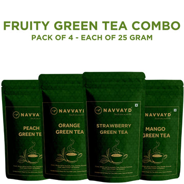 Fruity Green Tea Trial Packs- Pack of 4 - 25 gm Each