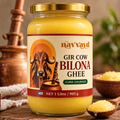 Navvayd Gir Cow Bilona Ghee in a 1 litre glass jar