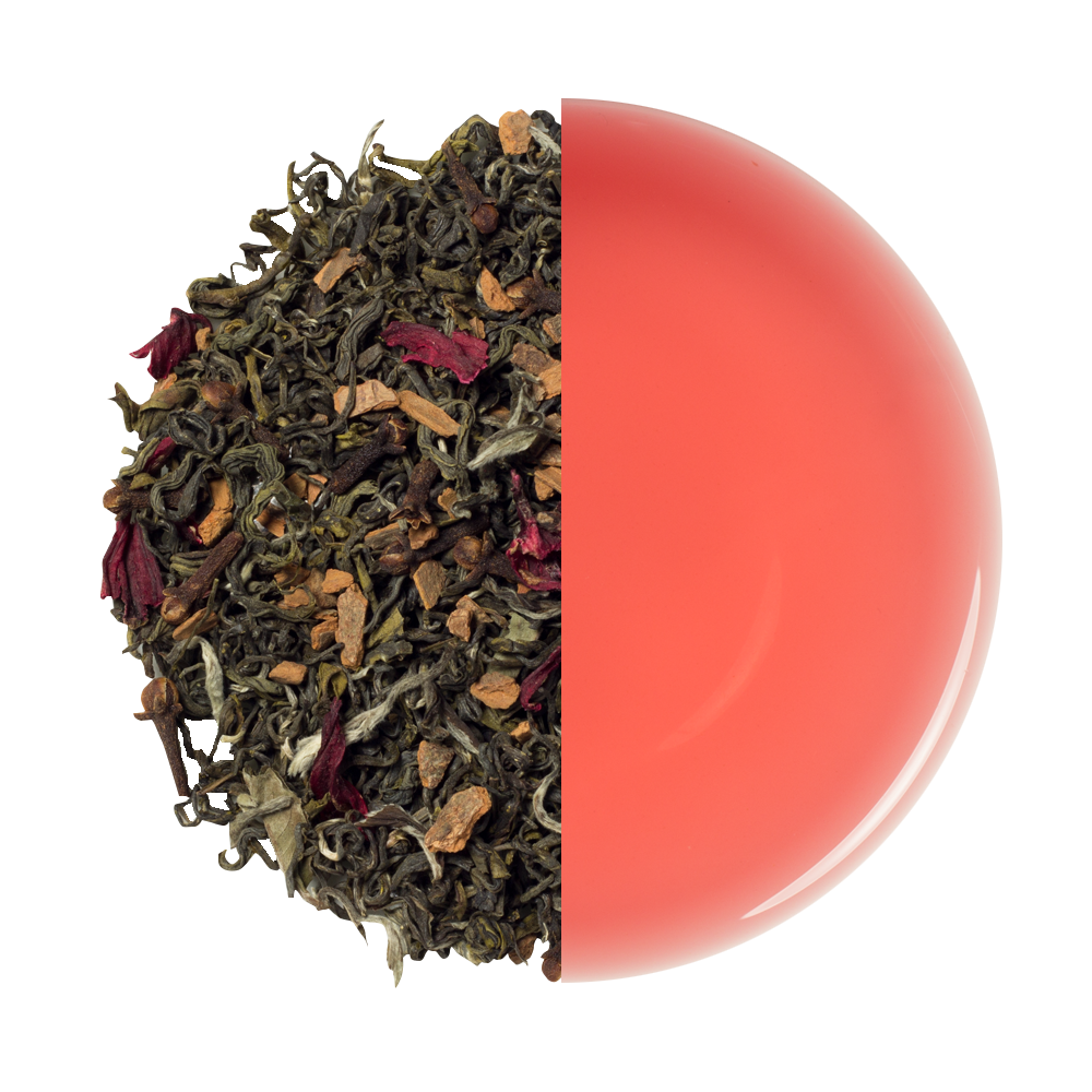 Hibiscus Cinnamon Clove Green Tea - Teabags